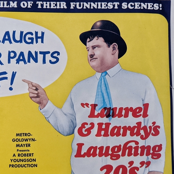 *SOLD* Laurel & Hardy's Laughing 20's 1965 Orig.  Movie Poster Rare 22×14" - Picture 6 of 12